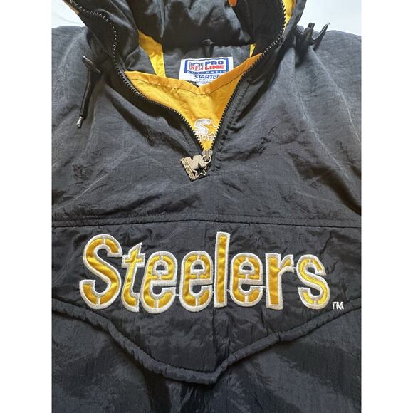 Vintage 1990’s Embroidered Steelers Sports Starter Jacket Size Medium - Picture 9 of 10